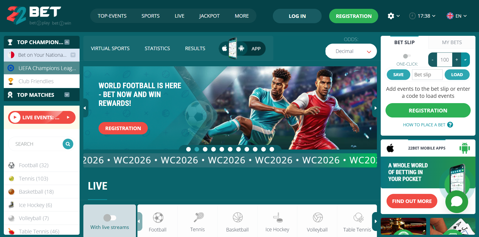 22bet - top SA betting site